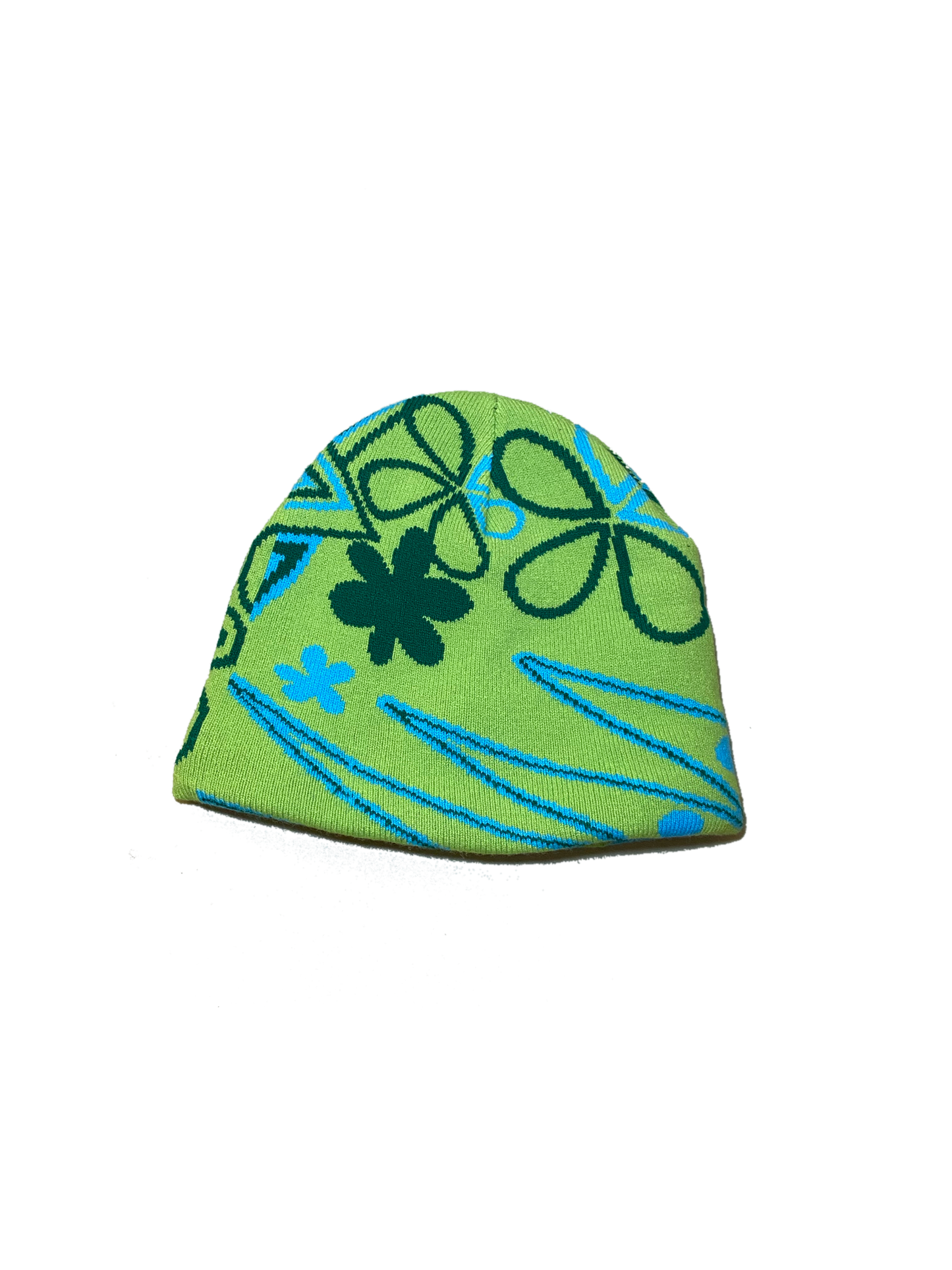 graphic beanie - green