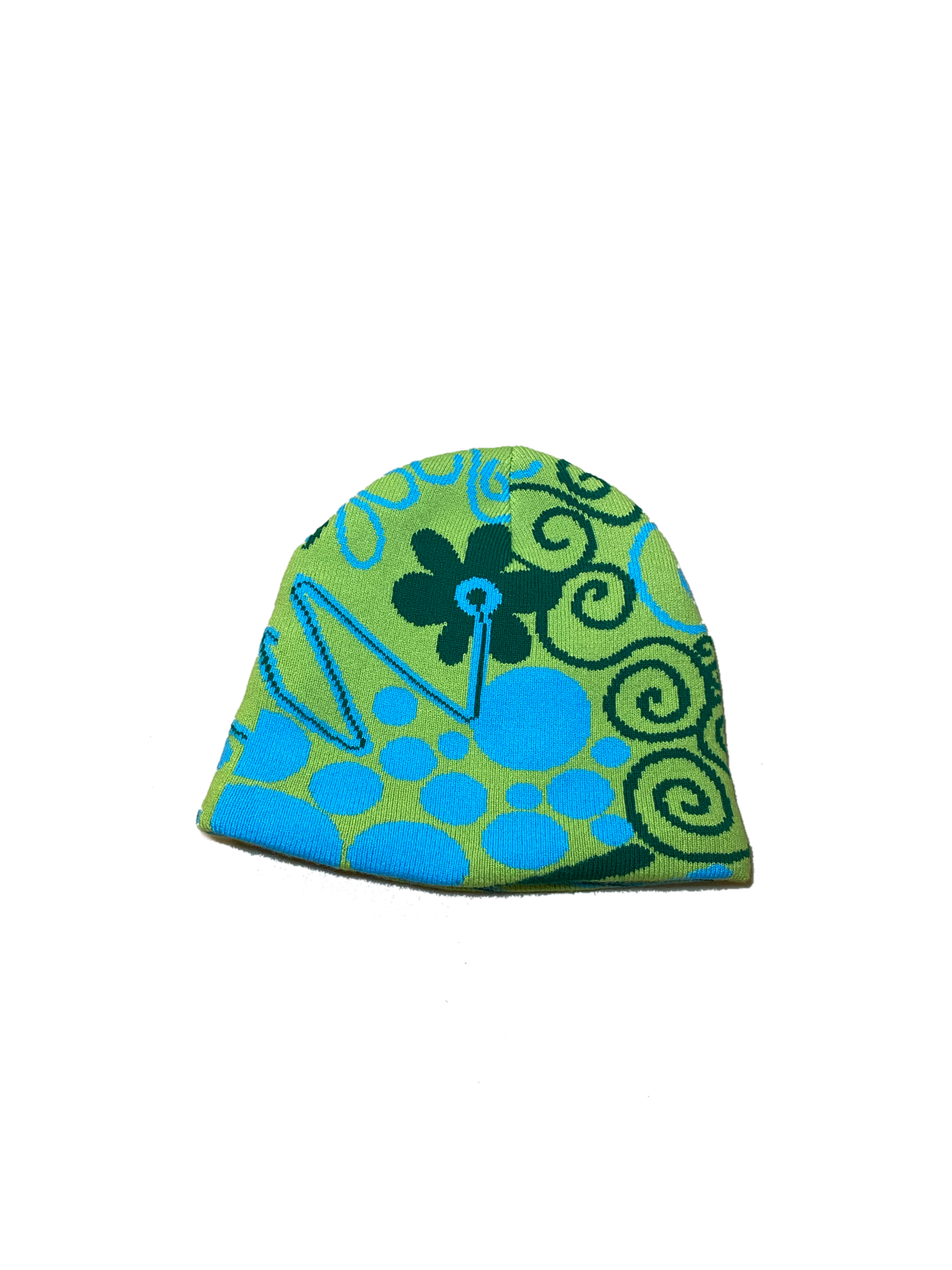 graphic beanie - green
