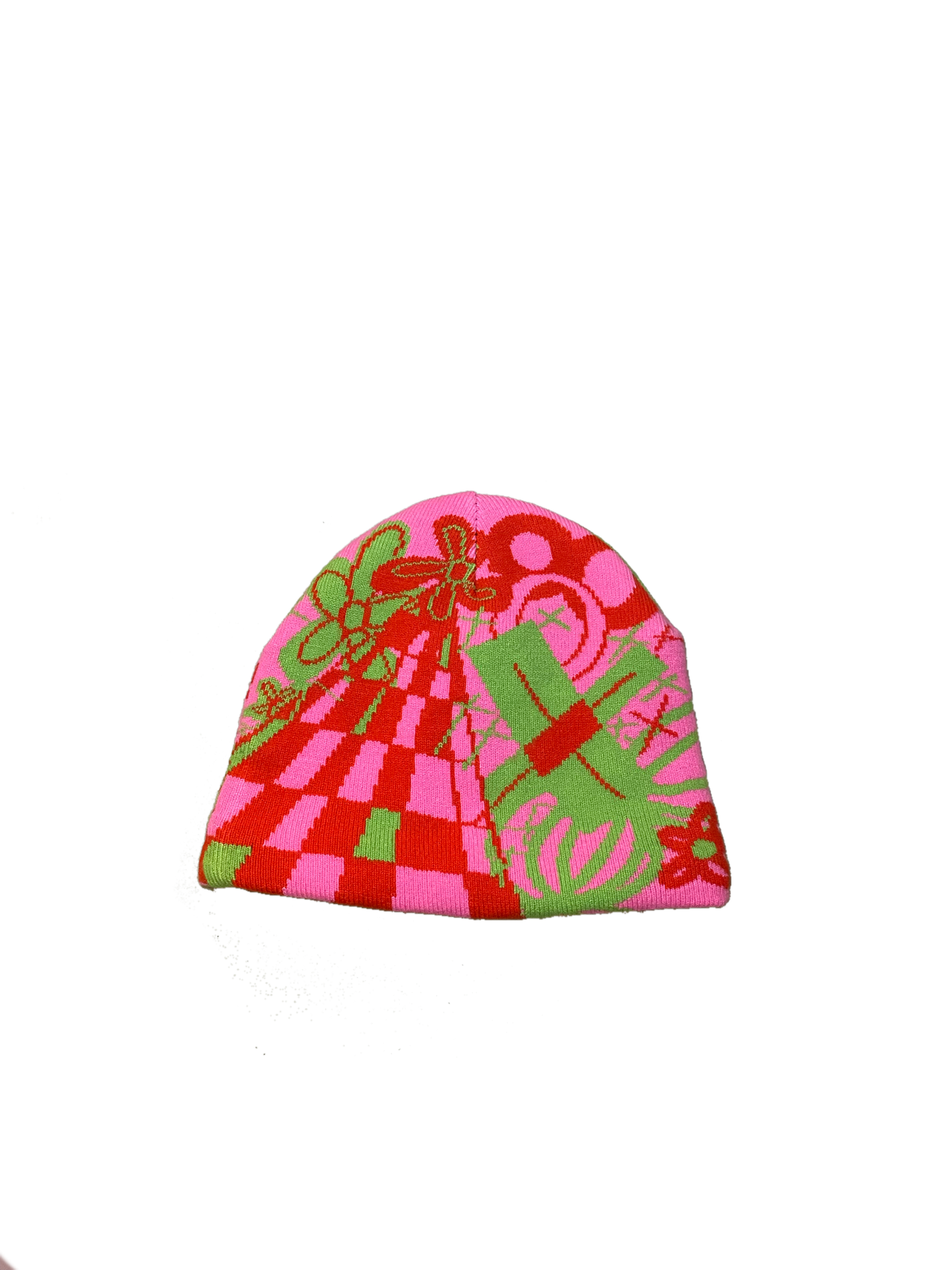 graphic beanie - pink