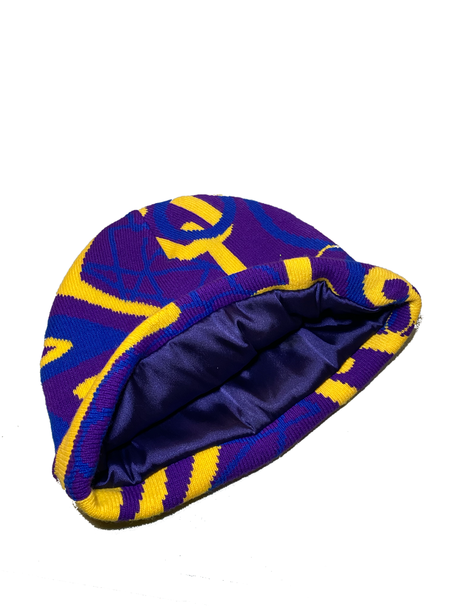 graphic beanie - purple